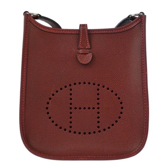 Hermes Rouge H Epsom Evelyne TPM Shoulder Bag □O 166073 - Picture 1 of 10